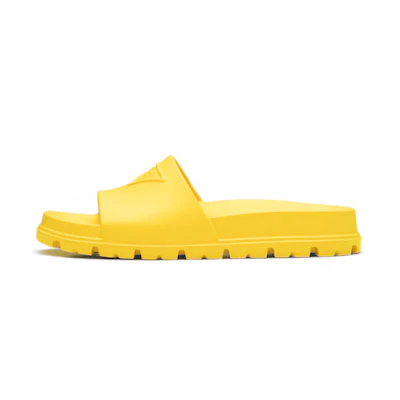 (W) Prada Logo Rubber Slide 'Yellow'