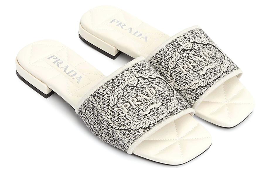 (W) Prada Logo Slides 'Beige' 圖 3