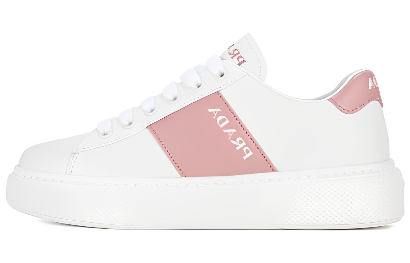 (Women) Prada Logo Sneakers 'White Pink'  1E223M-3ON8-F0N4W