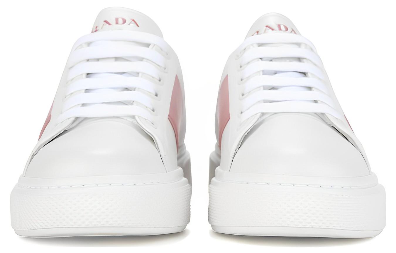 (W) Prada Logo Sneakers 'White Pink' 圖 2