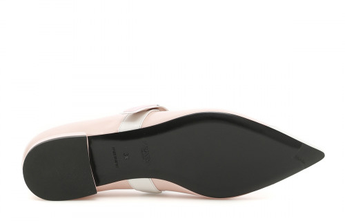(W) Prada Logo Velcro Strap Flat 'Light Pink Leather' 圖 5