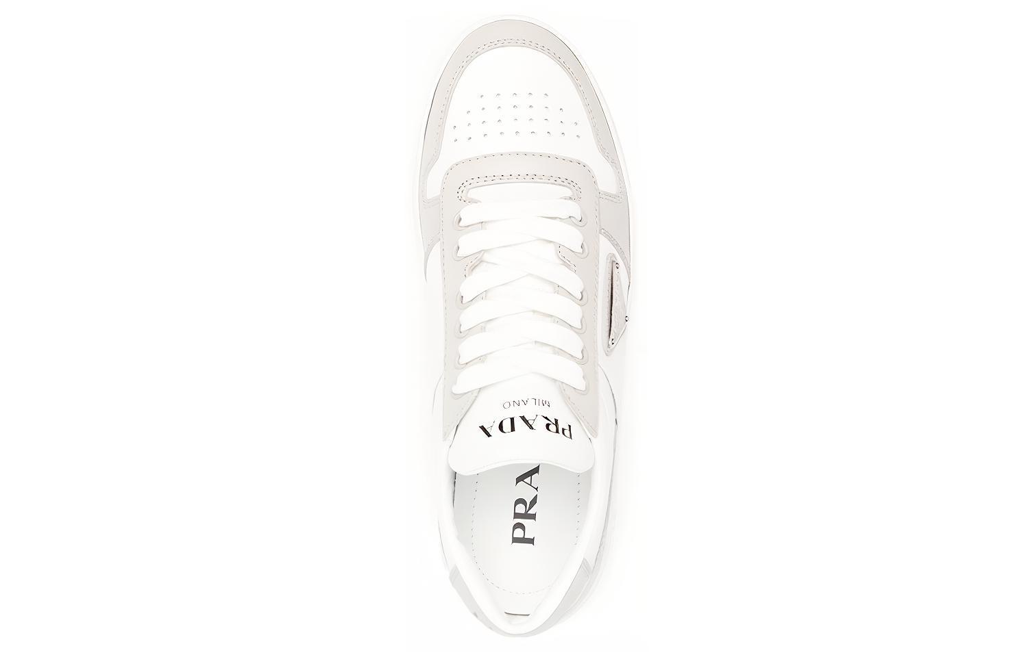 (W) Prada Low-Top Lace-Up Fashion Sneakers 'White Grey' 圖 5