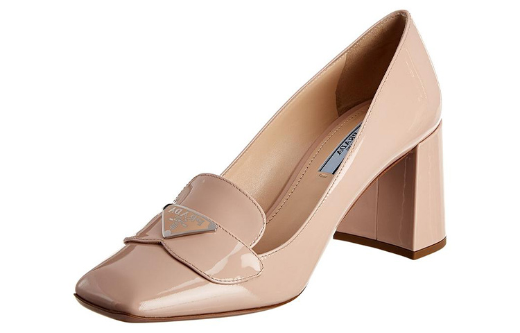 (W) Prada Low-Top Slip-On Chunky Heel 'Pink Patent Leather'