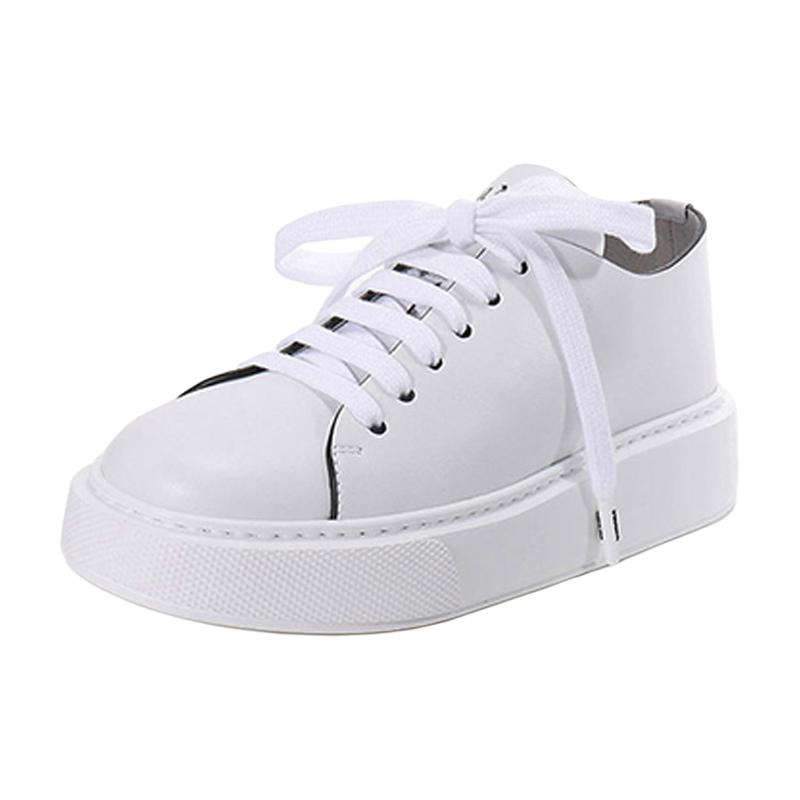 (W) Prada Low Sneakers 'White Leather with Black Lines' 圖 3