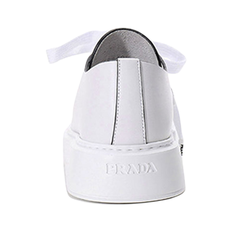 (W) Prada Low Sneakers 'White Leather with Black Lines' 圖 4