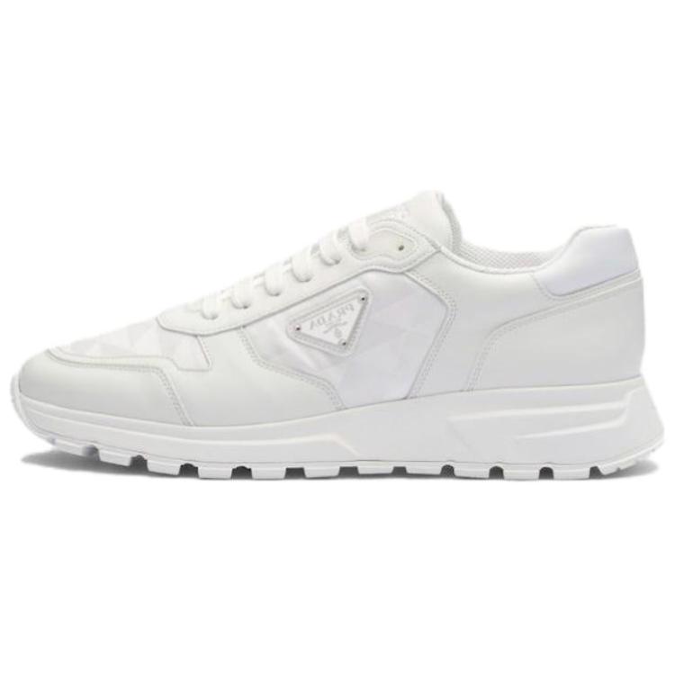 (W) Prada Low Top Sneakers 'White Leather Lightweight Foam'