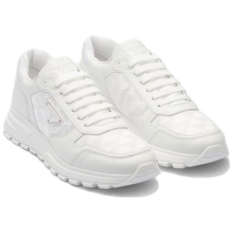 (W) Prada Low Top Sneakers 'White Leather Lightweight Foam' 圖 3
