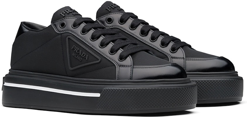 (Women) Prada Macro Re-nylon And Brushed Leather Sneakers 'Black' 1E661M_3LF5_F0632_F_045 Lookbook (Women) Prada Macro Re-nylon And Brushed Leather Sneakers 'Black' 1E661M_3LF5_F0632_F_045