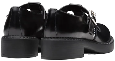 Purchase (Women) Prada Mary Jane 50mm T-Strap Shoe Black Brushed Leather 1E834M_055_F0002_F_B050