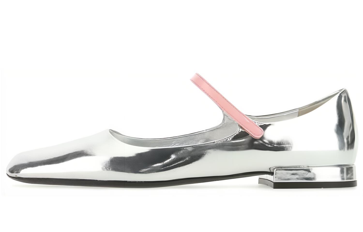 (Women) Prada Mary Jane Flats 'Metallic Silver' 1F448M_3A6P_F003Q_F_010