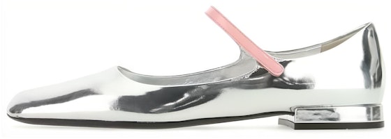 (Women) Prada Mary Jane Flats 'Metallic Silver' 1F448M_3A6P_F003Q_F_010 (Women) Prada Mary Jane Flats 'Metallic Silver' 1F448M_3A6P_F003Q_F_010
