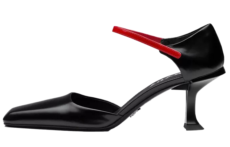 (Women) Prada Mary Jane Pumps 'Black Red' 1I482M_3ALJ_F0N98_F_065