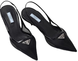 (W) 普拉达黑色网面露跟高跟时尚拖鞋 1I828M_099_F0002_F_045 Shop (W) 普拉达黑色网面露跟高跟时尚拖鞋 1I828M_099_F0002_F_045