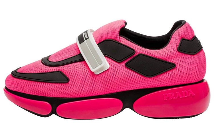 (W) Prada Mesh Low-Top Lace-Up Sneakers 'Pink Black'