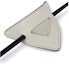 Lookbook (Women) PRADA Metal Triangle Logo Enamel Leather Hairpin White Hair Clip 1IF004_8NQ_F0009