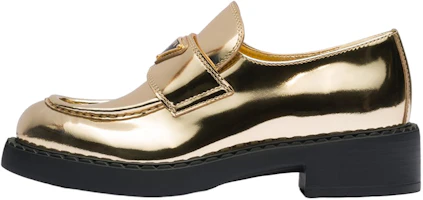 (Women) Prada Metallic 50mm Loafers Platinum Gold Leather 1D246M_3AU1_F0522_F_B050 (Women) Prada Metallic 50mm Loafers Platinum Gold Leather 1D246M_3AU1_F0522_F_B050