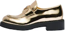 Buy (W) Mocasines Prada Metálicos de 50mm Oro Platino de Cuero 1D246M_3AU1_F0522_F_B050