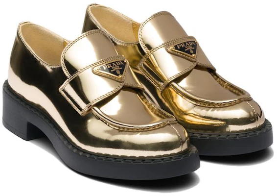 (W) Mocasines Prada Metálicos de 50mm Oro Platino de Cuero 1D246M_3AU1_F0522_F_B050 Lookbook (W) Mocasines Prada Metálicos de 50mm Oro Platino de Cuero 1D246M_3AU1_F0522_F_B050