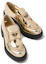 Shop (W) Mocasines Prada Metálicos de 50mm Oro Platino de Cuero 1D246M_3AU1_F0522_F_B050