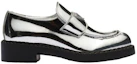 Order (W) 프라다 메탈릭 50mm 로퍼 실버 가죽 (Prada Metallic 50mm Loafer Silver Leather) 1D246M_3AU1_F0118_F_B050