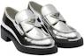 Lookbook (W) 프라다 메탈릭 50mm 로퍼 실버 가죽 (Prada Metallic 50mm Loafer Silver Leather) 1D246M_3AU1_F0118_F_B050