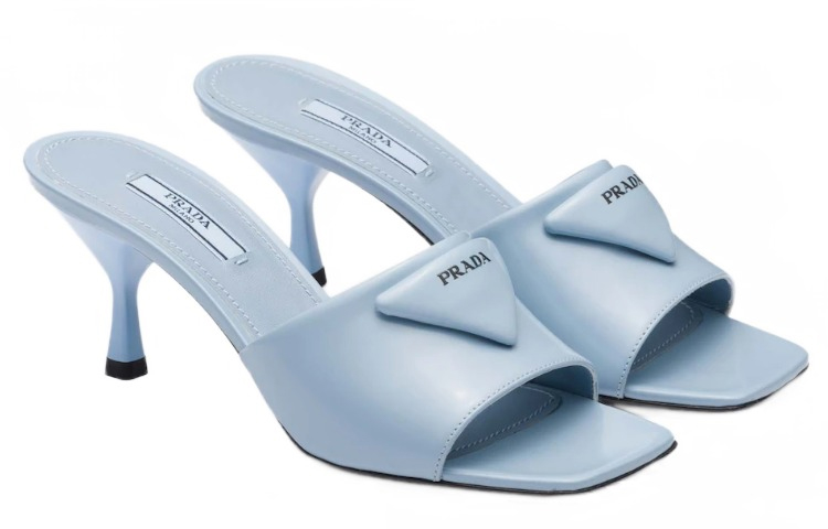 (W) Prada Mid-Heel Slide 'Blue Patent Leather' 圖 3