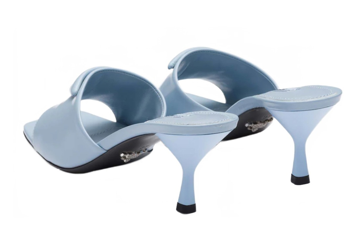 (W) Prada Mid-Heel Slide 'Blue Patent Leather' 圖 5