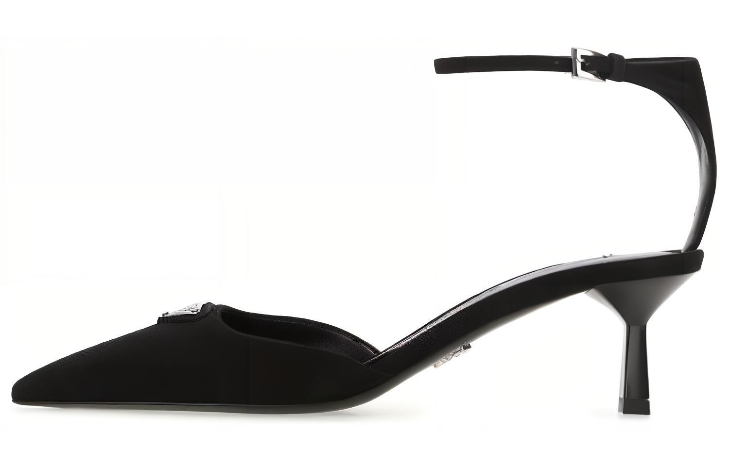 (W) Prada Mid-Heel Suede 'Black'