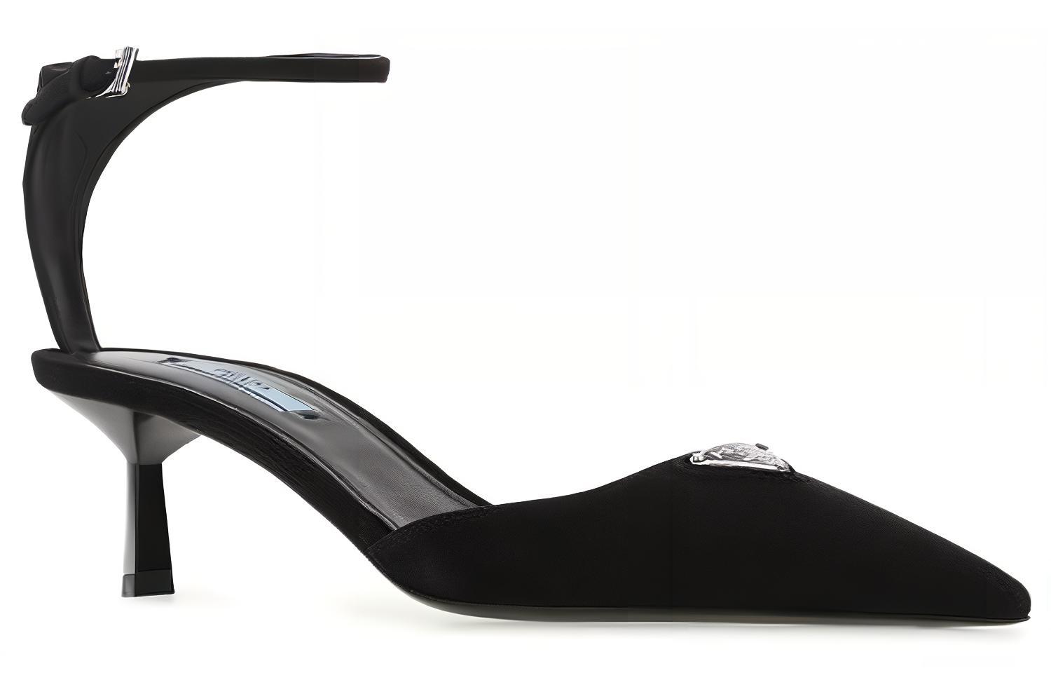 (W) Prada Mid-Heel Suede 'Black' 圖 4