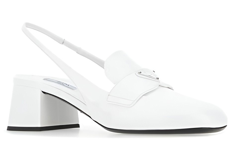 (W) Prada Mid-Low Heel Leather Sneakers 'White' 圖 3