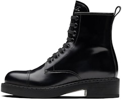 (Women) Prada Mid-Top Lace-Up Boots 'Black Patent Leather' 1T360M_ULS_F0002_F_B050 (Women) Prada Mid-Top Lace-Up Boots 'Black Patent Leather' 1T360M_ULS_F0002_F_B050
