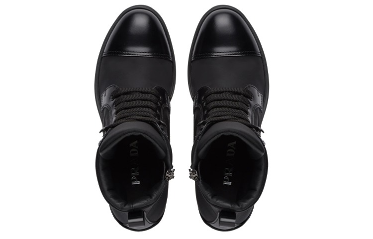 (W) Prada 55mm Laced Booties Black Nylon 圖 4