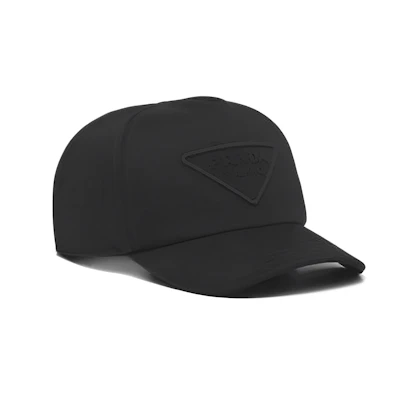 (Women) PRADA Minimalist Casual Fashion Black Baseball Cap 1HC1792FMBF0002