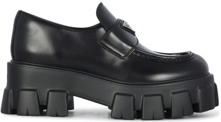 (Women) Prada Monolith 55mm Loafer Black Brushed Leather 1D649M_B4L_F0002_F_B055 Order (Women) Prada Monolith 55mm Loafer Black Brushed Leather 1D649M_B4L_F0002_F_B055