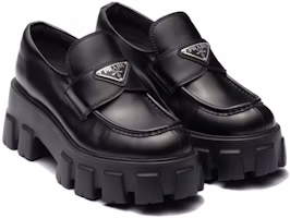 Purchase (W) Prada Monolith 55mm Loafer Schwarz Gebürstetes Leder 1D649M_B4L_F0002_F_B055