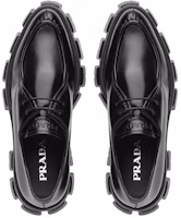 Purchase (W) Prada Monolith 55mm Spitze Schnürschuhe Schwarz Gebürstetes Leder 1E719M_055_F0002_F_055