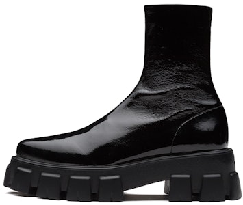 (W) 프라다 모노리스 블랙 페이턴트 가죽 미드카프 부츠 (77 characters) 1U668M_3LBK_F0002_F_055 Buy (W) 프라다 모노리스 블랙 페이턴트 가죽 미드카프 부츠 (77 characters) 1U668M_3LBK_F0002_F_055