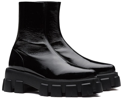 (W) Prada Monolith Bota Media Caña de Cuero Charol Negro 1U668M_3LBK_F0002_F_055 Lookbook (W) Prada Monolith Bota Media Caña de Cuero Charol Negro 1U668M_3LBK_F0002_F_055