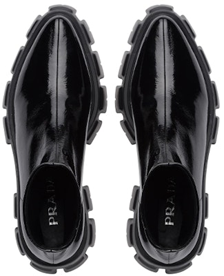(Women) Prada Monolith 'Black Patent Leather Mid-Calf Boot' 1U668M_3LBK_F0002_F_055 Shop (Women) Prada Monolith 'Black Patent Leather Mid-Calf Boot' 1U668M_3LBK_F0002_F_055