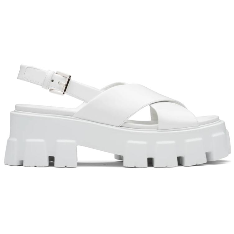 (W) Prada Monolith 'Glossy Leather Sandal White' 圖 2