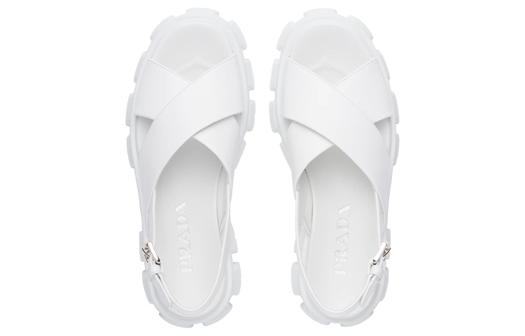 (W) Prada Monolith 'Glossy Leather Sandal White' 圖 5