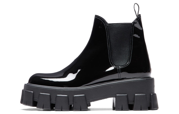 (Women) Prada Monolith 'Patent Calfskin Platform Chelsea Boot Black' 1T725L_069_F0002_F_A055
