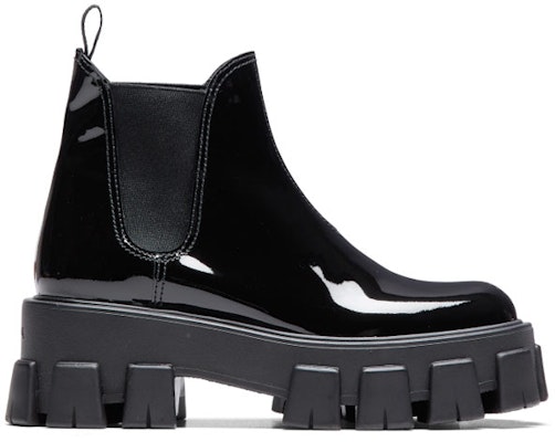 (Women) Prada Monolith 'Patent Calfskin Platform Chelsea Boot Black' 1T725L_069_F0002_F_A055 Order (Women) Prada Monolith 'Patent Calfskin Platform Chelsea Boot Black' 1T725L_069_F0002_F_A055