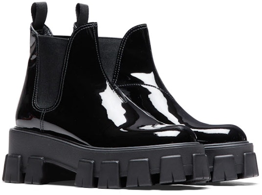 (W) Prada Monolith 'Botas Chelsea Plataforma Cuero Charol Negro' 1T725L_069_F0002_F_A055 Lookbook (W) Prada Monolith 'Botas Chelsea Plataforma Cuero Charol Negro' 1T725L_069_F0002_F_A055