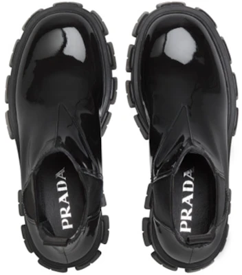 (W) Prada Monolith Stivaletto Chelsea Nero in Pelle Verniciata Platform. 1T725L_069_F0002_F_A055 Purchase (W) Prada Monolith Stivaletto Chelsea Nero in Pelle Verniciata Platform. 1T725L_069_F0002_F_A055