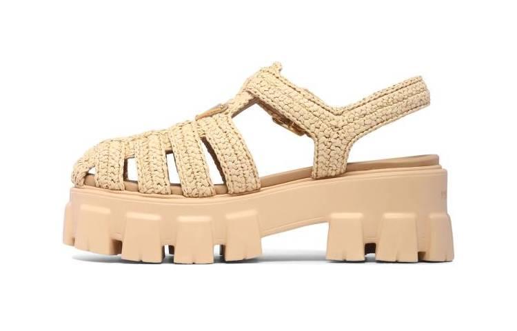 (Women) Prada Monolith 'Woven Buckle Sandal - Light Brown' 1X138N_70N_F0018_F_055