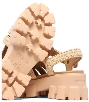 (W) Prada Monolith 'Sandalia Tejida con Hebilla - Marrón Claro' 1X138N_70N_F0018_F_055 3
