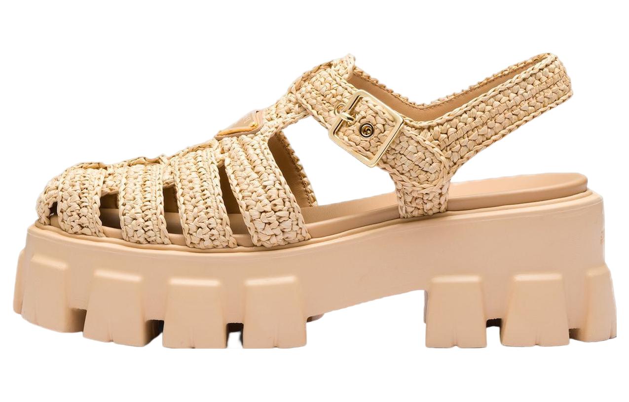 Order (W) Prada Monolith ''Sandalo Intrecciato con Fibbia - Marrone Chiaro'' 1X138N_70N_F0018_F_055