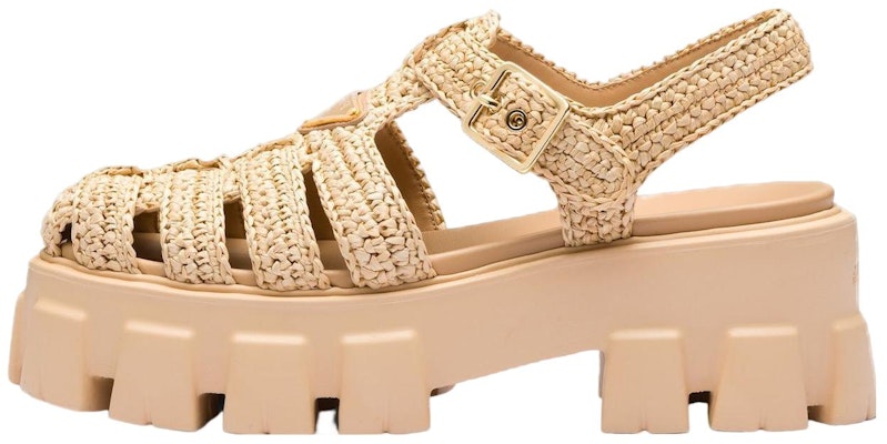 (Women) Prada Monolith 'Woven Buckle Sandal - Light Brown' 1X138N_70N_F0018_F_055 Order (Women) Prada Monolith 'Woven Buckle Sandal - Light Brown' 1X138N_70N_F0018_F_055