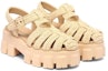 Cheap (W) Prada Monolith 'Sandal Tenunan Berkepala - Coklat Terang' 1X138N_70N_F0018_F_055